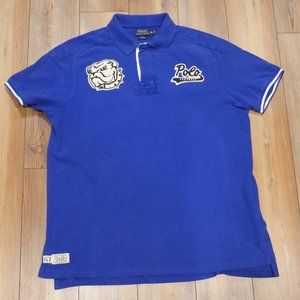 Rare Limited Edition Polo Ralph Lauren Bulldog Collegiate Polo Shirt Size XL